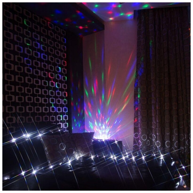 Диско-лампа Neon-Night 220В, хаотичная смена цвета, разноцветный цвет, IP20 - фотография № 3