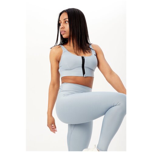 Топ  GYMPANTHERS, прилегающий силуэт, U-образный вырез,  размер XS, голубой