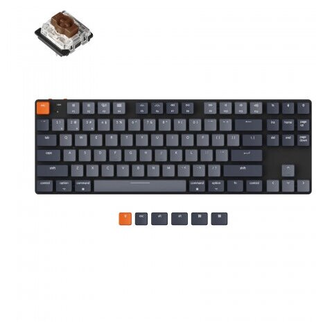 Клавиатура беспроводная Keychron K1SE, TKL, RGB подсветка, Brown Switch (K1SE-E3)