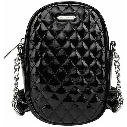 фото Стильная, влагозащитная, надежная и практичная женская сумка из экокожи david jones 6650-1k/black