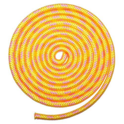 фото Скакалка для художественной гимнастики gcsport (длина 3м), жёлто-розовая