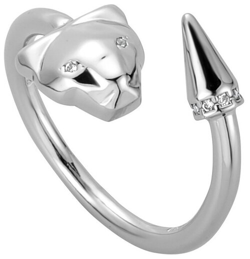 Кольцо Just Cavalli, кристалл, размер 18, серебряный