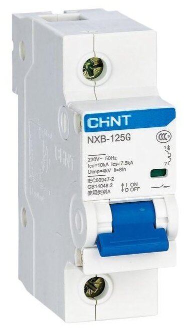 CHINT Авт. выкл.NXB-125 1P 80А 10kA х-ка C