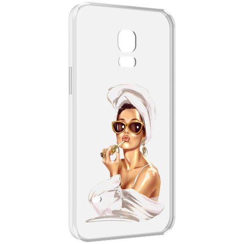 Чехол MyPads Девушка-утром женский для Samsung Galaxy S5 mini задняя-панель-накладка-бампер чехол mypads дерзкое настроение женский для samsung galaxy s5 mini задняя панель накладка бампер