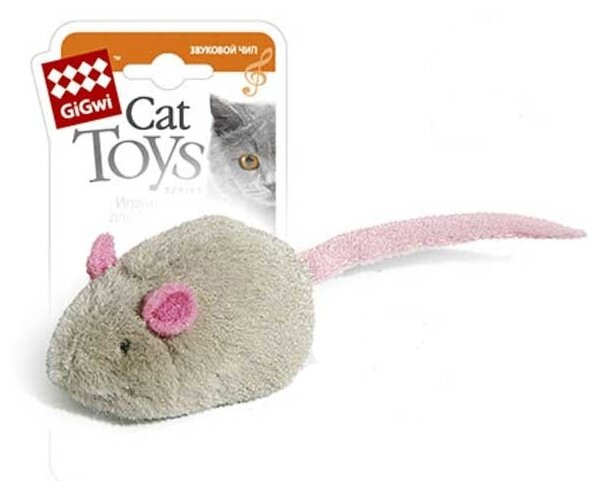 Игрушка для кошек Cat Toys мышка со звуковым чипом издает звуки при касании 6 СМ - фотография № 4