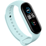 Силиконовый ремешок для фитнес браслета Xiaomi Mi Band 7/ Спортивный сменный ремешок для смарт часов / Сяоми Ми Бэнд 7 (Sport Band), Светло-голубой - изображение