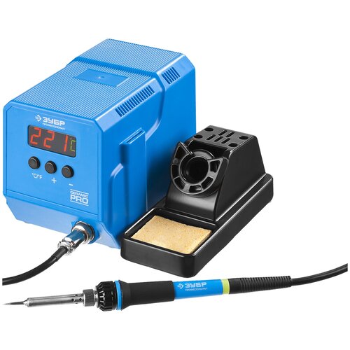ЗУБР ПСН-60 низкотемпературная паяльная станция цифровая 50-480C 60 Вт 733400₽