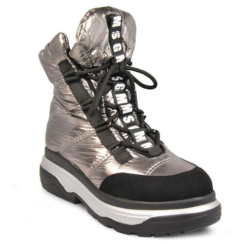 Ботинки  PM Shoes, зимние, высокие, размер 36, серебряный