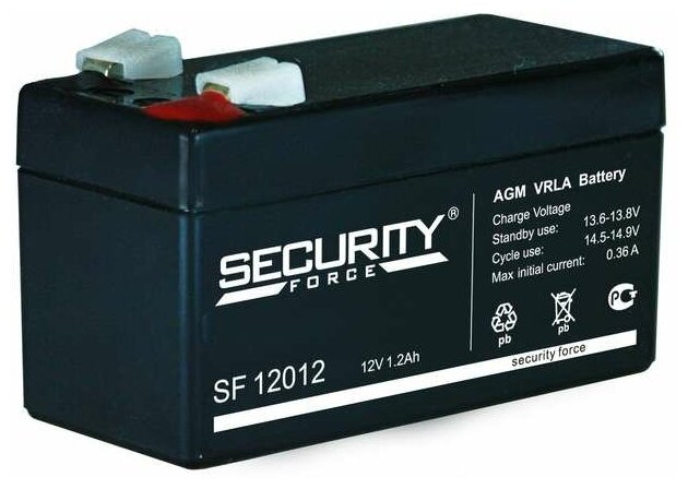 Аккумулятор 12В 1.2А. ч Security Force SF 12012 (10шт. в упак.)