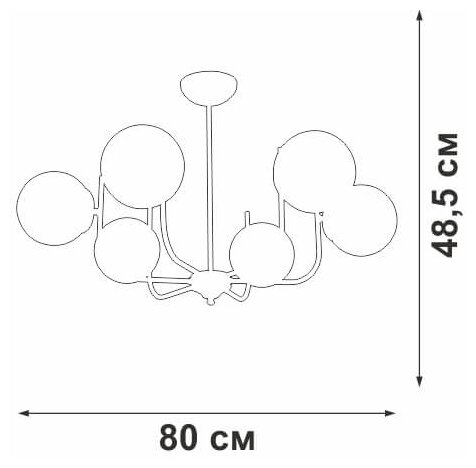 Люстра Vitaluce V3957/6PL, E14, 240 Вт, кол-во ламп: 6 шт., цвет: бронзовый - фотография № 5