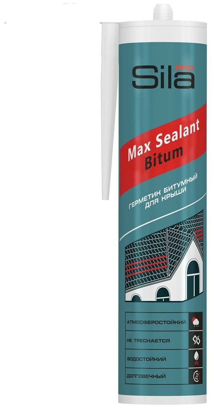 Битумный герметик для крыши Sila PRO Max Sealant Bitum 280 мл SSBBR280