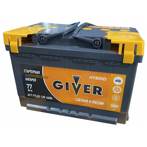 Аккумулятор Giver Hybrid 77 Ач 640А обратная полярность