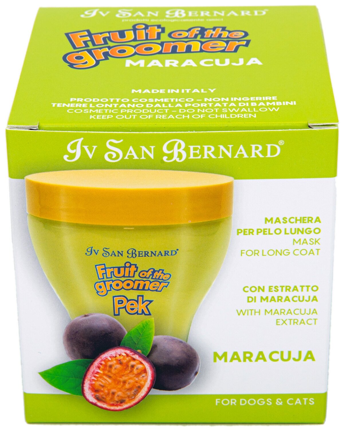 Маска Iv San Bernard Fruit of the Groomer Maracuja, восстанавливающая для длинной шерсти с протеинами 250 мл - фотография № 4