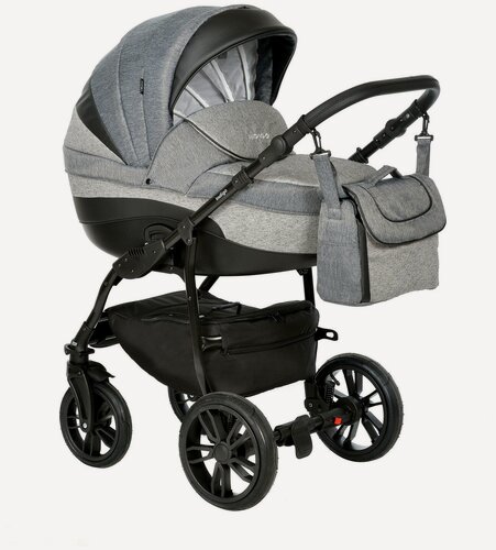 Изображение товара Коляска-люлька универсальная 2в1 Indigo Indigo прогулочная всесезонная с большими колесами (07) черный