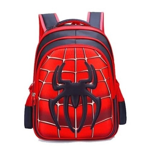 Рюкзачок детский 28*10*33 см красный/Школьный рюкзак жесткий Человек Паук/Школьный рюкзак