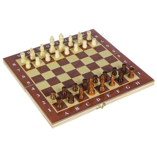 Набор игр 3 в 1 (шашки, ша маты, нарды) дерево, 29x29см, арт.2115