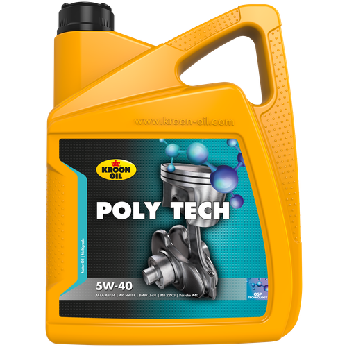 Синтетическое моторное масло Kroon-Oil Poly Tech 5W-40 (5л)