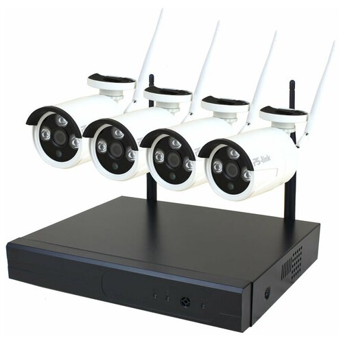 Комплект видеонаблюдения WIFI Ps-Link C304W 3Мп 4 камеры для улицы