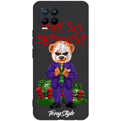 Черный силиконовый чехол для Realme 8 Tony Style Why so serious для реалми 8 черный силиконовый чехол tony style для vivo y19 u3 tony style why so serious