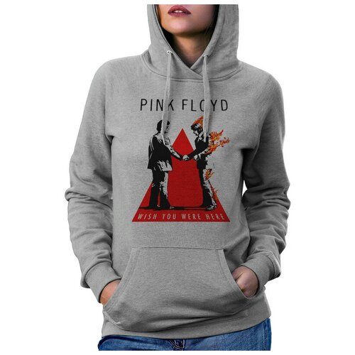 фото Толстовка / худи dream shirts pink floyd - wish you were here женский серый 50 размер