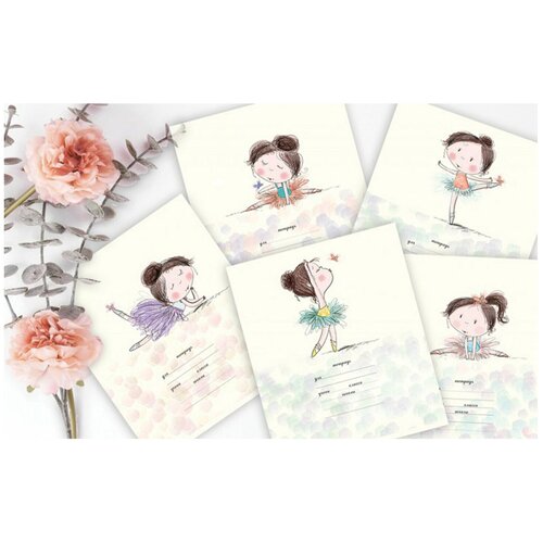 Тетрадь 12 л. пзбм клетка, блестки, 