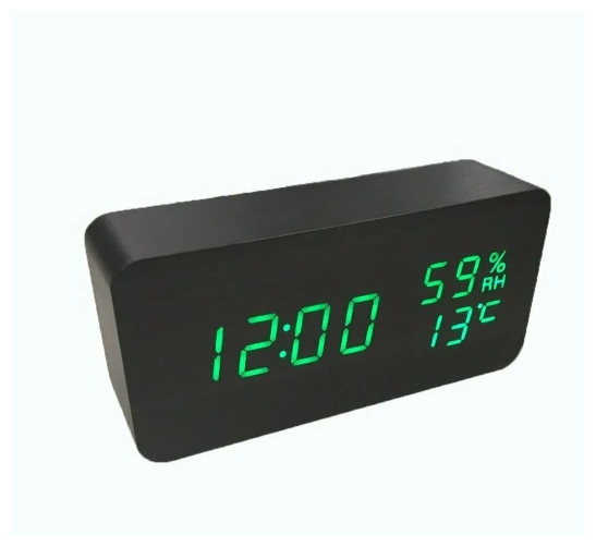 Часы электронные настольные VST-862S, с зеленой подсветкой - фотография № 2