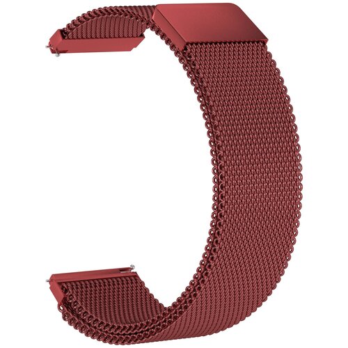 Ремешок металлический GSMIN Milanese Loop 22 для Honor Watch Magic 2 (Бордовый)