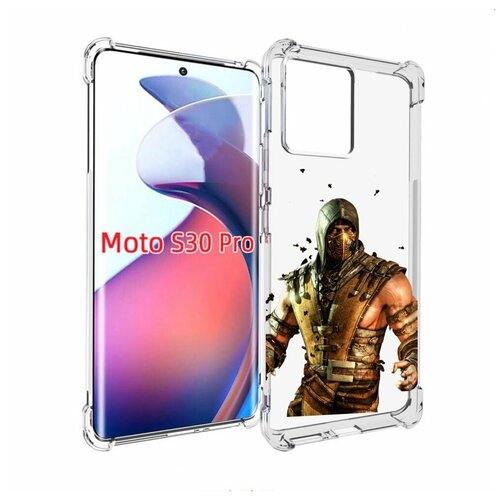 чехол mypads mortal kombat scorpion для lenovo z6 pro youth edition z6 pro lite задняя панель накладка бампер Чехол MyPads Mortal Kombat scorpion для Motorola Moto S30 Pro задняя-панель-накладка-бампер