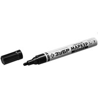 Маркер-краска ЗУБР МК-750 черный, круглый наконечник, 06325-2