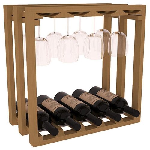 Полка-решетка Полка Вин Куб на 5 бутылок - дуб