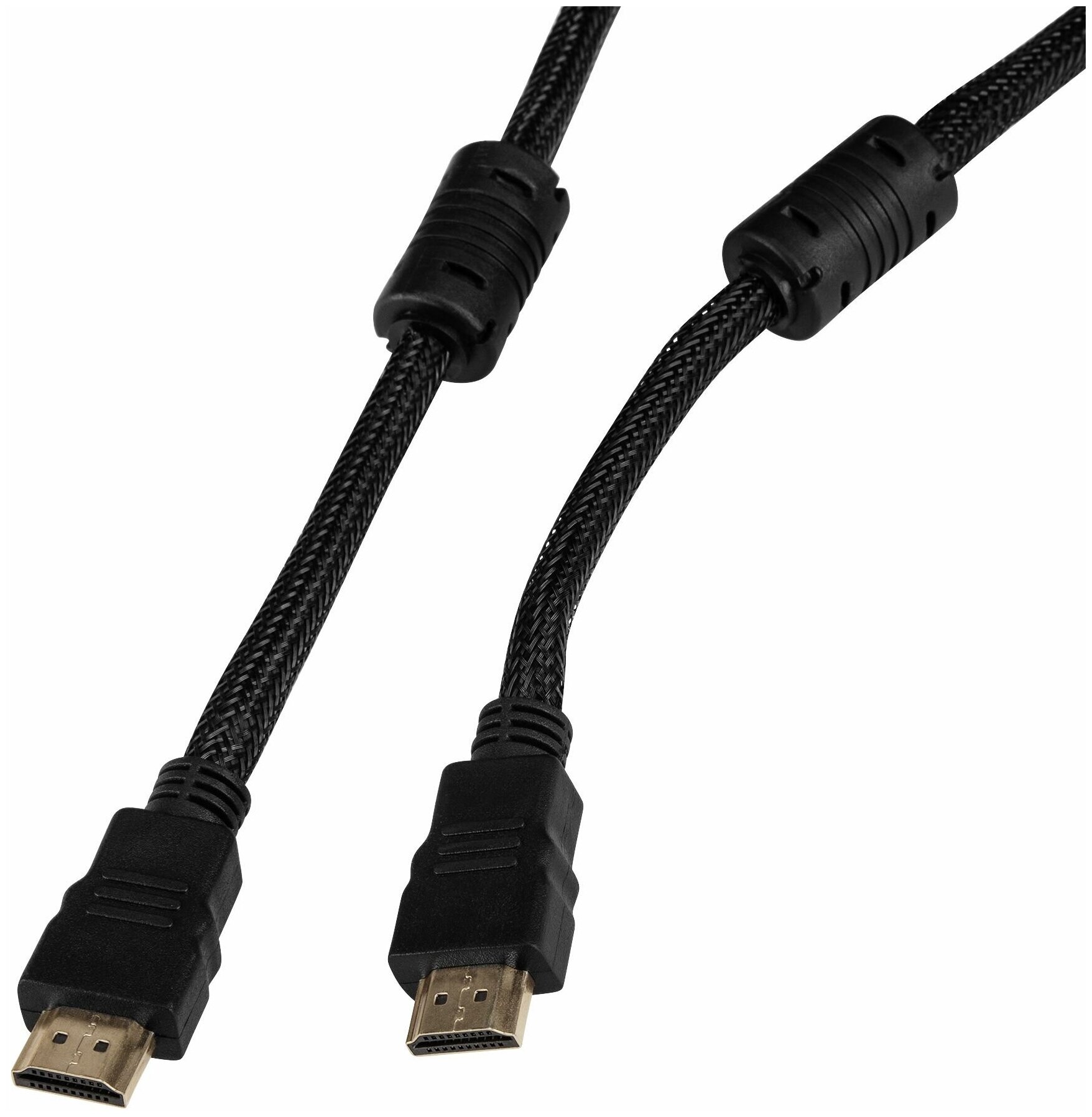 Кабель соединительный аудио-видео HDMI (m)/HDMI (m) 3м. феррит. кольца Позолоченные контакты черный (