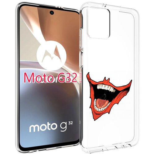 Чехол MyPads страшная-улыбка для Motorola Moto G32 задняя-панель-накладка-бампер