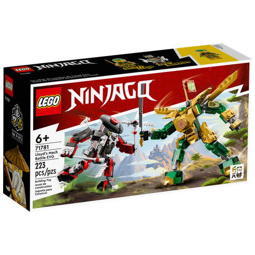 Конструктор LEGO Ninjago 71781 Lloyd’s Mech Battle EVO, 223 дет. конструктор lego ninjago 71709 скоростные машины джея и ллойда 322 дет