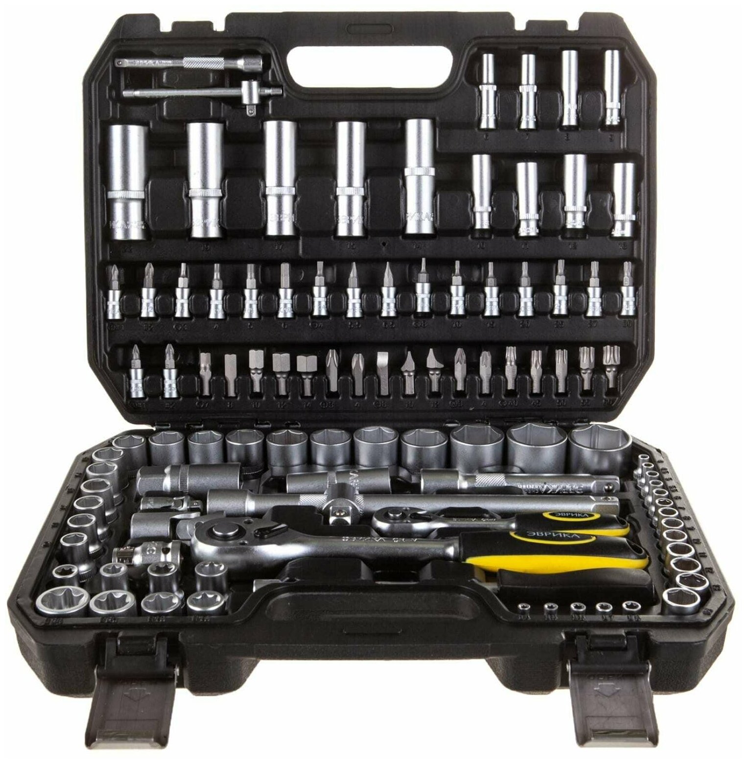 Набор торцевых головок TOOL KIT ER-TK4108 1/4", 1/2"DR 6-гранный 108 предметов