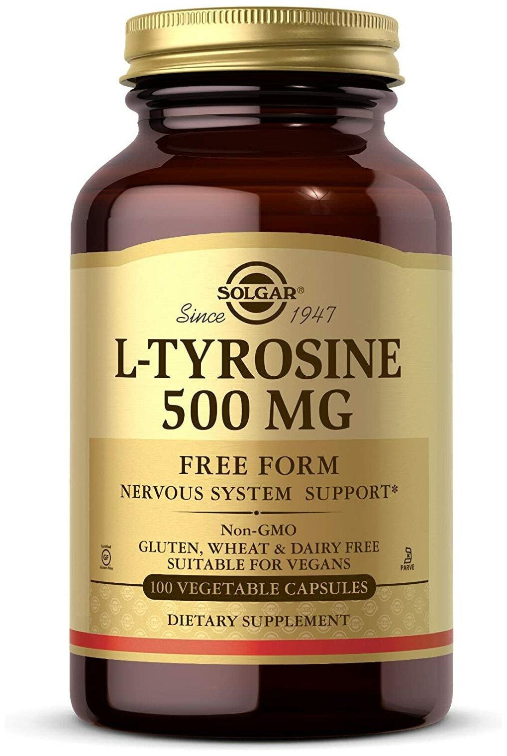 SOLGAR L-Tyrosine 500 mg (100 вегкапсул)