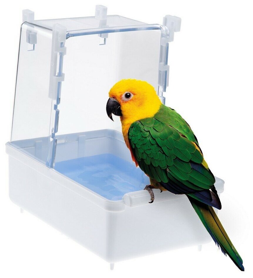 Купалка Ferplast L101 для птиц, Ванночка для средних попугаев - фотография № 4