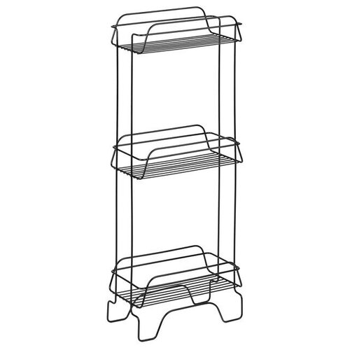 Этажерка для ванной модулус 3 яруса напольная черная 6077₽