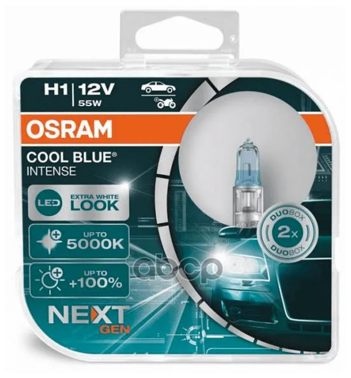 Лампа H1 55w 12vp14.5s Cool Blue Intense (Next Generation)(Компл.2шт.) Osram арт. 64150CBNHCB