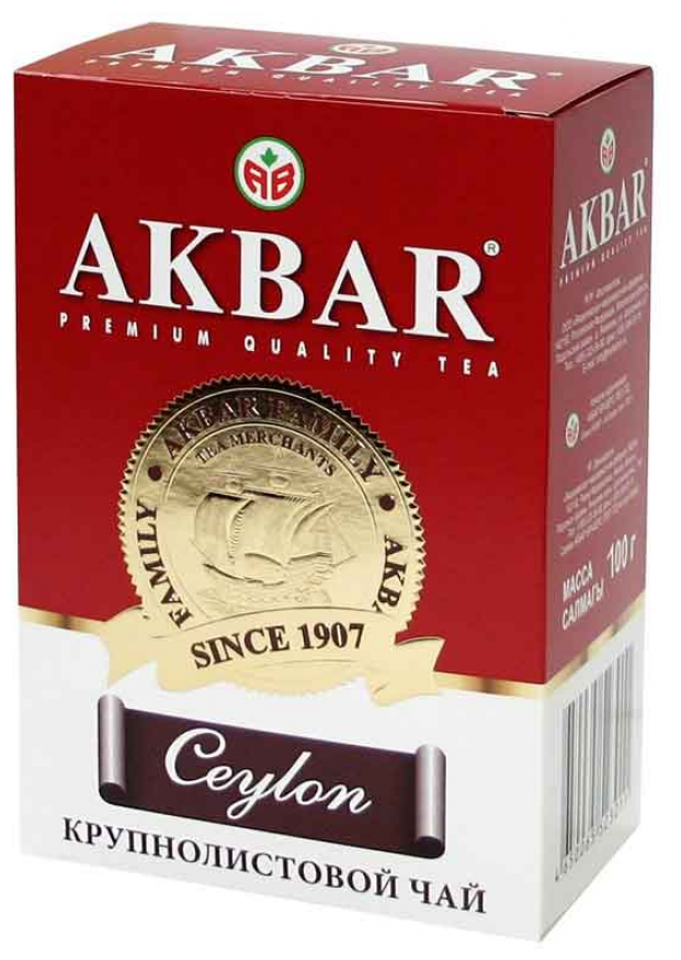 Чай черный байховый Акбар Цейлонский 100г крупнолистовой - фотография № 5