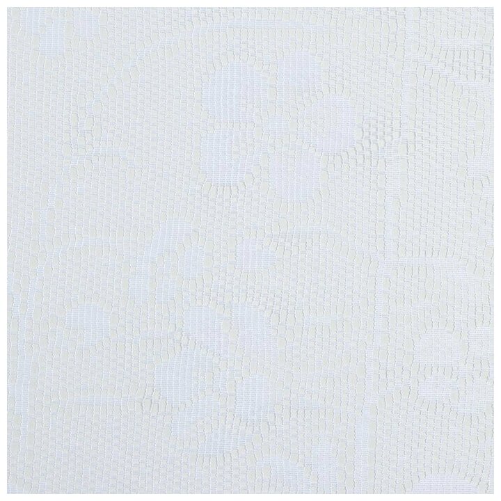 Тюль на кухню без шторной ленты, 170х170 см, цвет белый, 100 полиэстер - фотография № 2