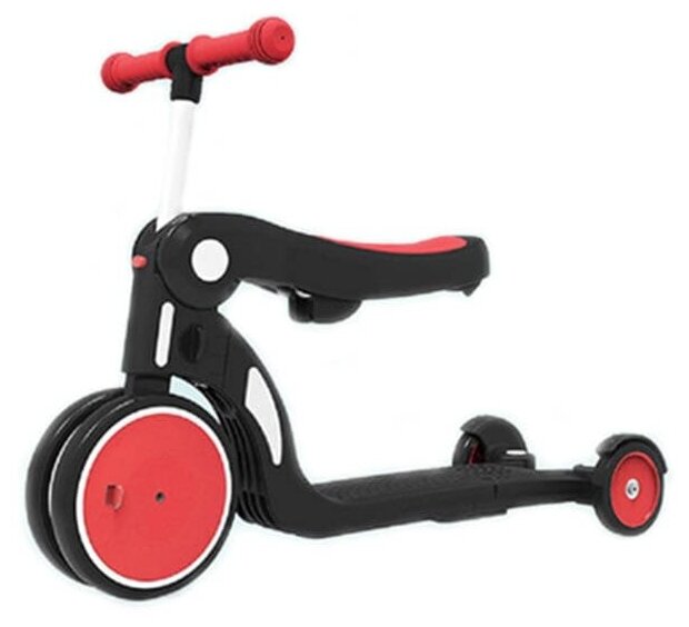 фото Детский самокат-беговел Xiaomi BeBeHoo Multi-function Deformation Stroller 5 в 1 (красный)