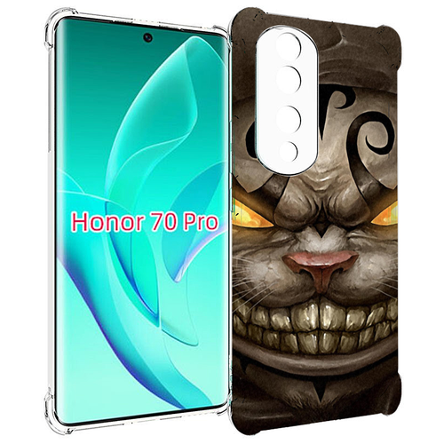 Чехол MyPads злой котик с желтыми глазами для Honor 70 Pro / 70 Pro Plus задняя-панель-накладка-бампер чехол mypads злой котик с желтыми глазами для iphone 14 pro max задняя панель накладка бампер