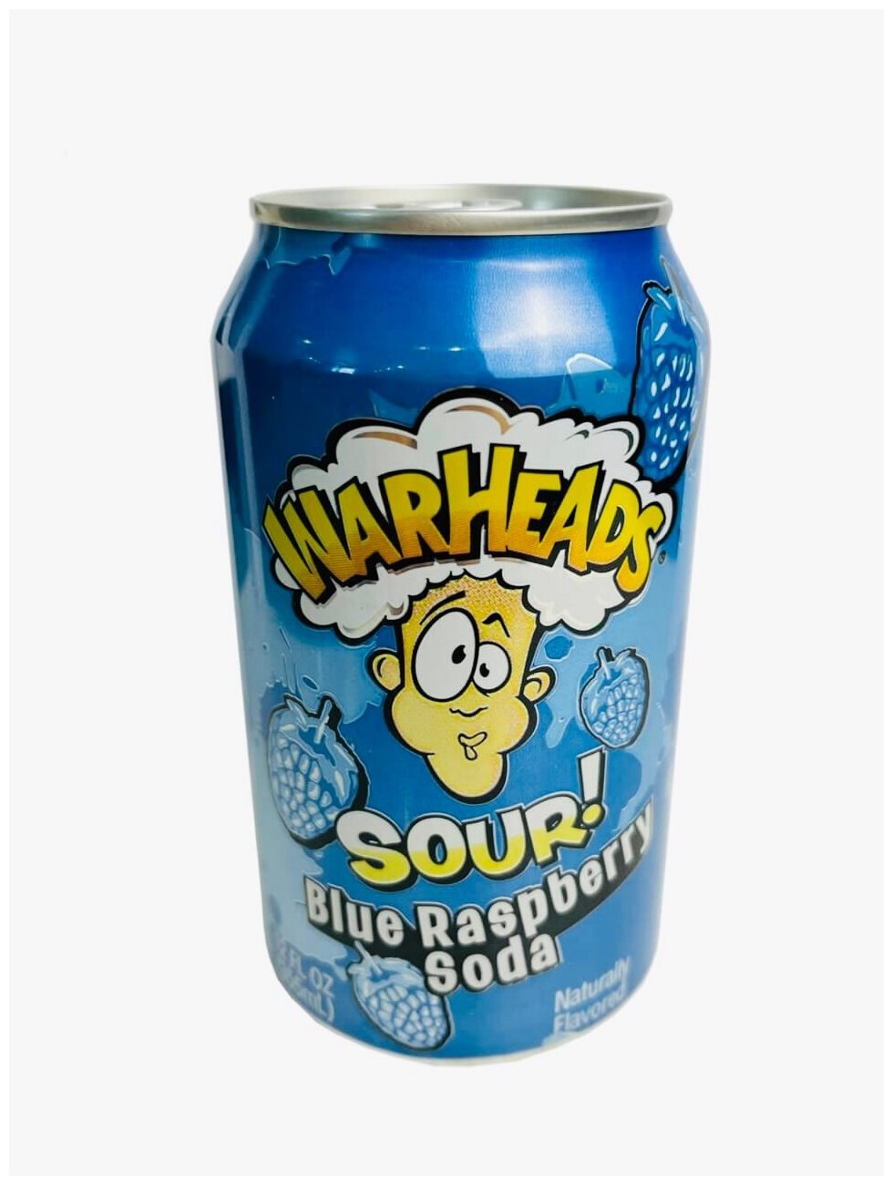 WarHeads Sour Blue Raspberry Soda напиток газированный США - 0,355 л. - фотография № 1