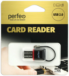 Картридер (PERFEO (PF_5055) Card Reader Micro SD, (PF-VI-R008 Black) чёрный)