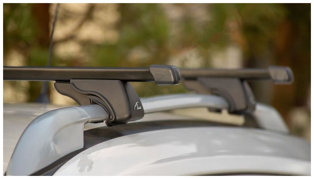 Багажник на крышу LUX классик прямоугольные дуги 13м на Джип Ренегат (с рейлингами) 2015-2022 арт:21270-01