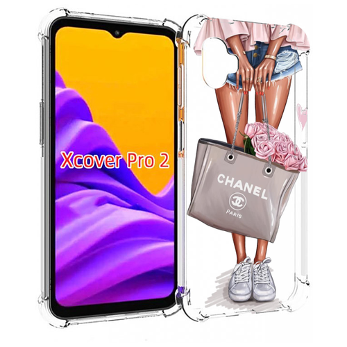 чехол mypads девушка с сумкой женский для samsung galaxy xcover pro 2 задняя панель накладка бампер Чехол MyPads Девушка-с-сумкой женский для Samsung Galaxy Xcover Pro 2 задняя-панель-накладка-бампер