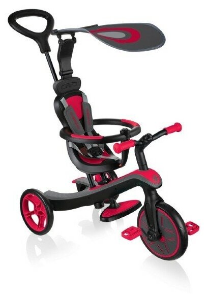 Велосипед-беговел "Globber" Trike Explorer (4 IN 1) (OneSize, Красный)