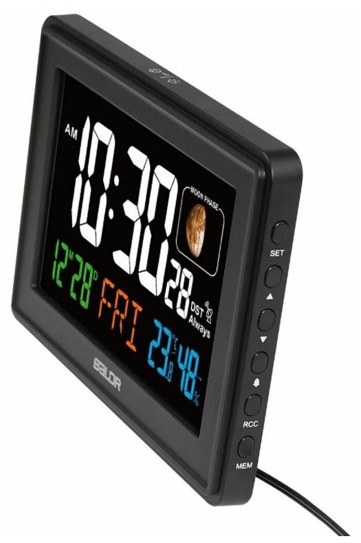 BALDR B0359STHR-BLACK часы c функцией термометра, черный - фотография № 5