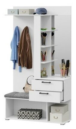 Эрика Набор мебели для прихожей Шкаф для одежды Тип 2 (Белый ясень) - фотография № 3