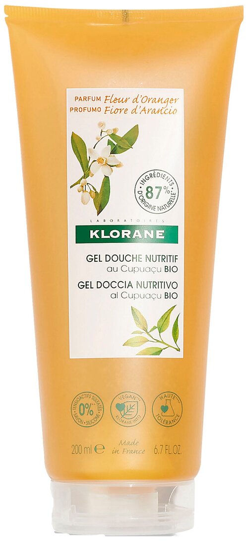 Гель для душа Klorane Fleur doranger, 200 мл